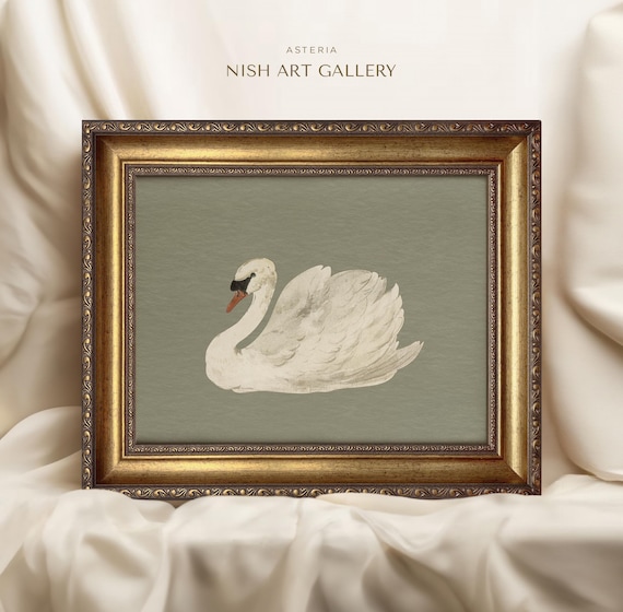 Antique Replica Swan Art Print Antique Replica Swan Art Print