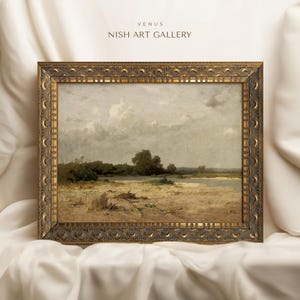 Framed Landscape Painting Print: Antique Farmhouse Wall Decor #65 VENUS