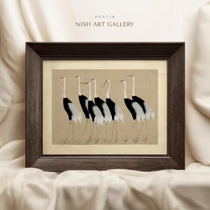 Red-crowned Cranes, Ogata Korin, Framed Giclée Fine Art Poster Print