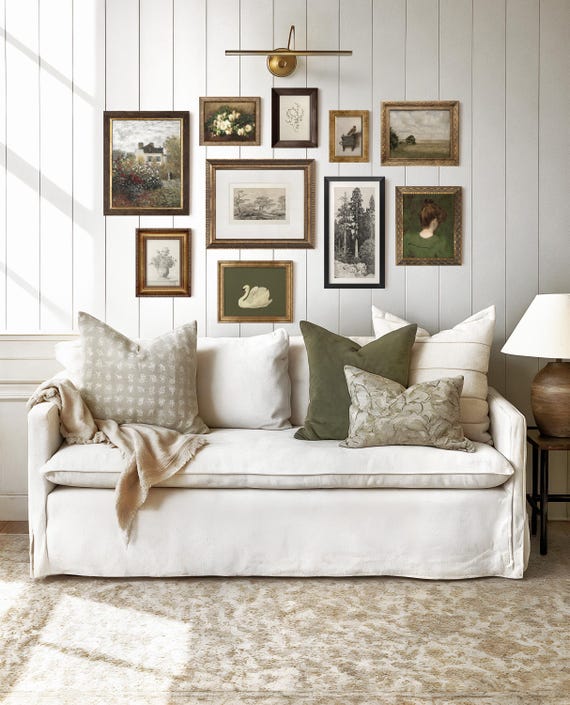 Cottagecore Swan Art Print Set: Vintage Nature Gallery Wall Art #435