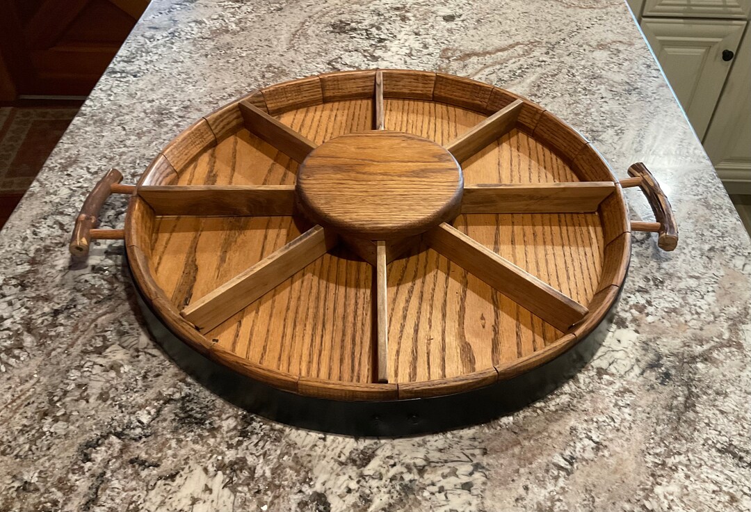 Large Round Sectional Serving Tray/charcuterie Etsy