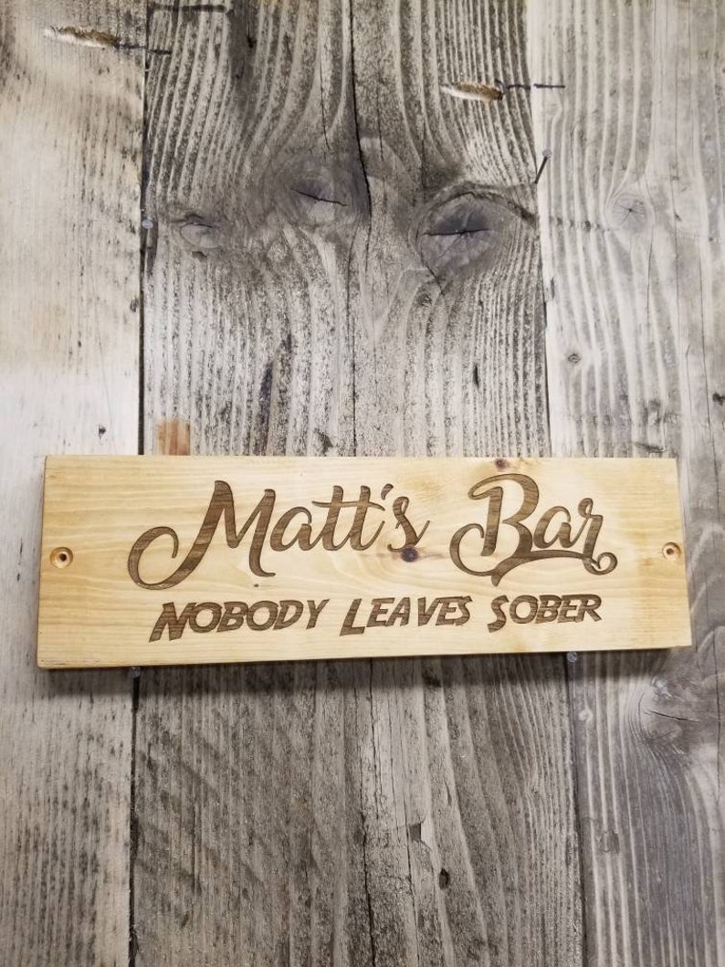 Dad's Shed Engraved Solid Wood Sign Personalised if he can't fix it Fathers Day image 4