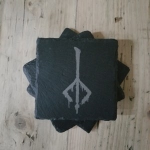 Bloodborne Slate Engraved Coaster - Dark Souls - Elder Ring -