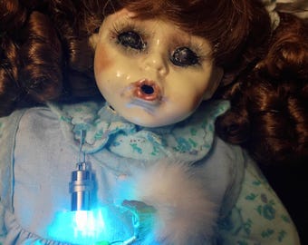 Authentic Haunted/ Spirited OOAK Creepy Porcelain doll Positive spirit active ( Bea)
