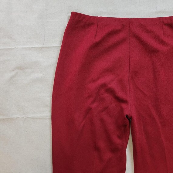 Vintage 70s 60s flare bell bottom pants red - image 3