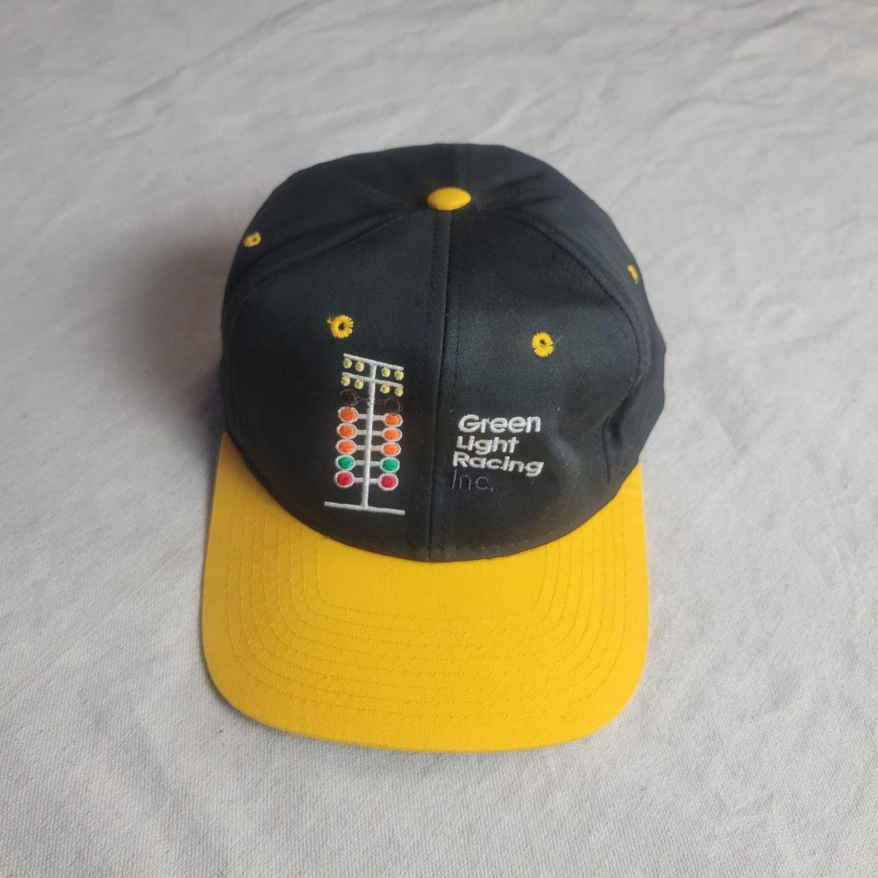 Vintage Racing Hat Stop Light Black Yellow Snapback Etsy