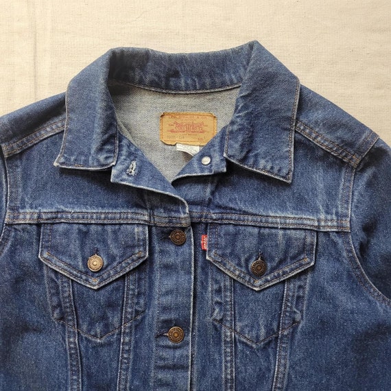 Vintage 70s Levi's trucker jacket dark wash rare … - image 2