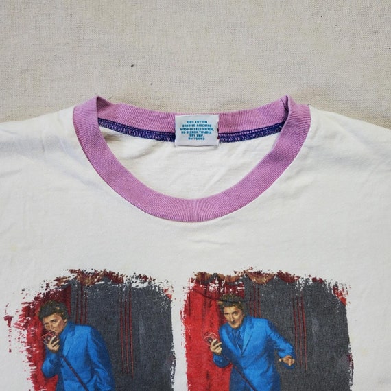 Vintage 90s Rod Stewart graphic ringer t-shirt - image 4