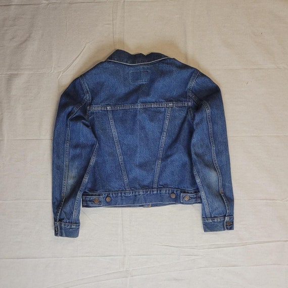 Vintage 70s Levi's trucker jacket dark wash rare … - image 4