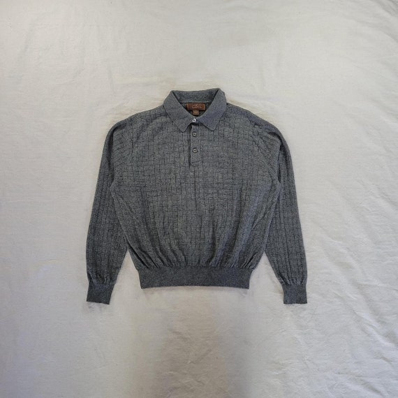 Vintage silk pullover sweater gray 100% silk