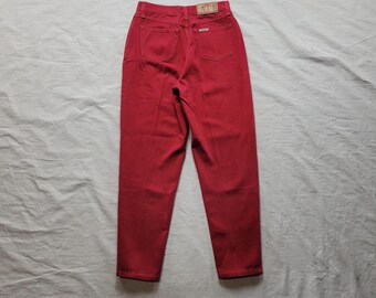 Vintage 80s 90 high waisted jeans red denim Ann Taylor