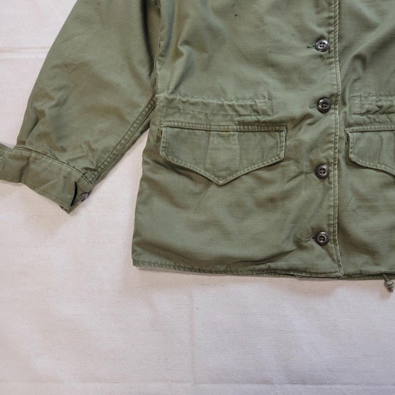 Vintage 60s 50s military jacket women's og 107 Ko… - image 3