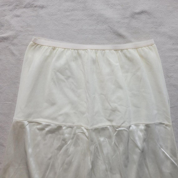 Vintage 60s 70s cream slip skirt lingerie lace - image 5