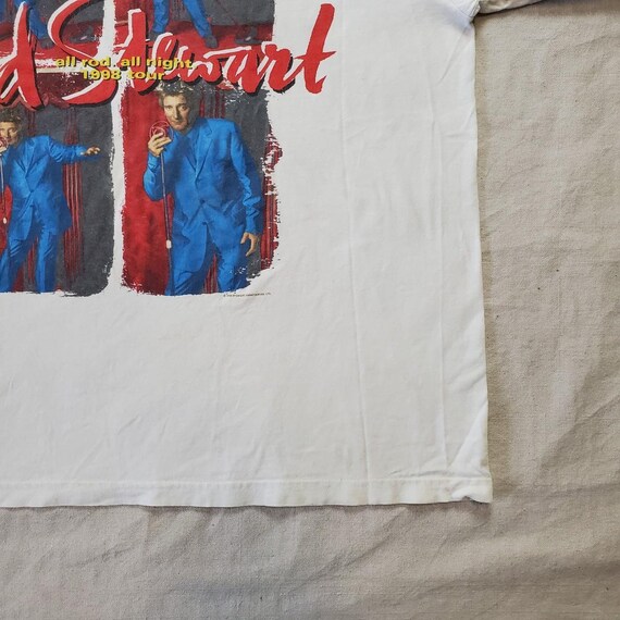 Vintage 90s Rod Stewart graphic ringer t-shirt - image 3
