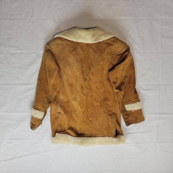 Vintage 70s suede and shearling leather coat - image 3