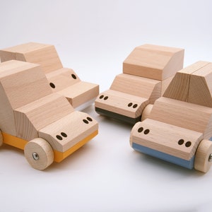 Macchinina in legno macchinina in legno macchinina in legno magnetica Montessori per bambini 3 anni personalizzata con nome ragazza ragazzo regalo di compleanno