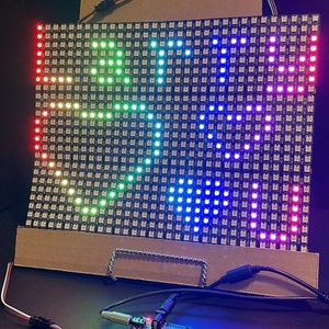 WS2812 flexible FPCB Dot matrix , user editable animation, spectrum analyzer, digital clock, 8*32 x 3,   768pxiel.