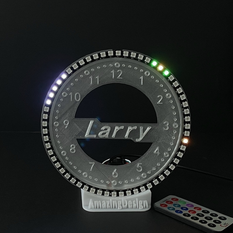 WS2812 RGB Ring Clock - Etsy