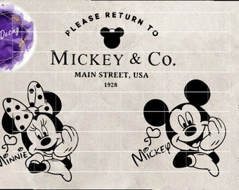 Paire de souris assorties, souris SVG, Mickey Png, Magic SVG, Saint-Valentin SVG, M. et Mme ClipArt, Love Friendship Cut File