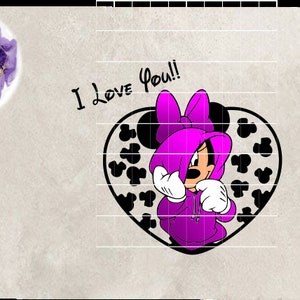 I Love You Svg, Te Amo Png, Mini Svg, Corazón Png, Mouse ClipArt, Mini Cut File, Amor y Amistad Svg, San Valentin Png