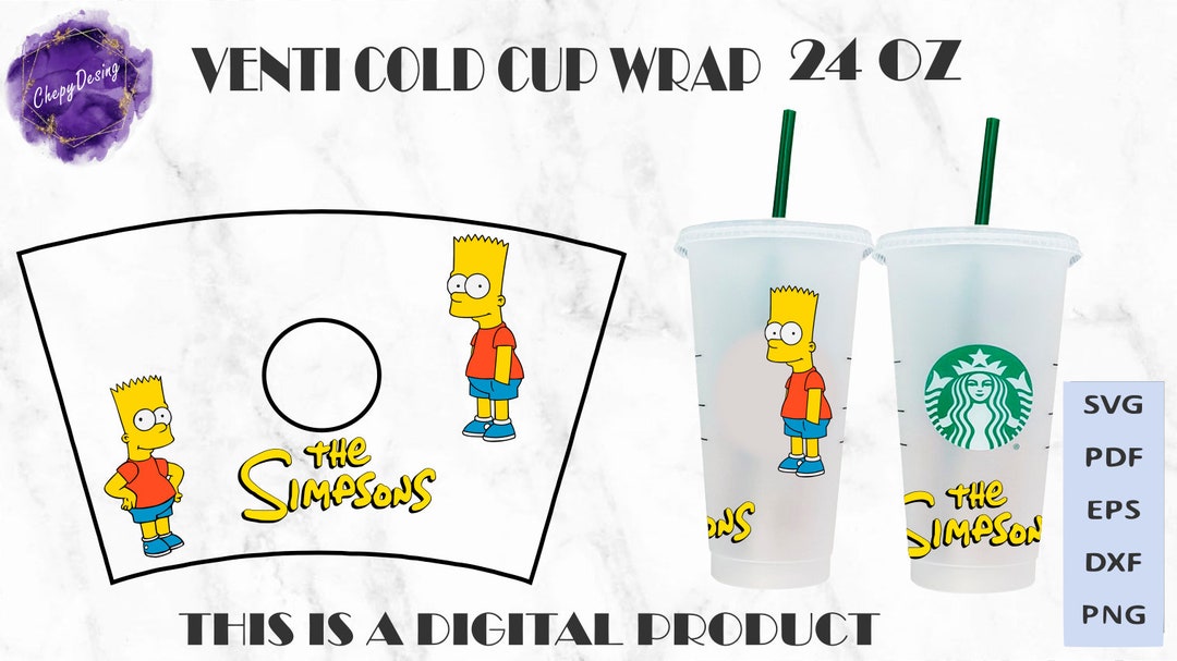 Wrap Bart Svg, Wrap Simpsons Svg, Bart Clipart, Simpsons Cut File, Wrap ...