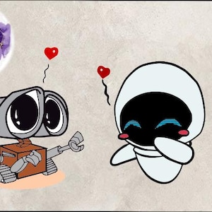 Eva Svg, Walle Png, Love ClipArt, Love and Friendship Png, Valentine's Day CutFile