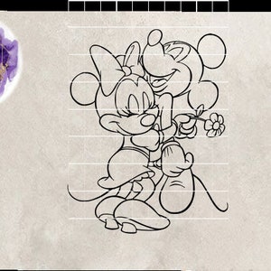 Mouse Svg, Mickey Png, Dia san Valentin png, Raton ClipArt, Mini Cut File, Love Svg, Amor Png