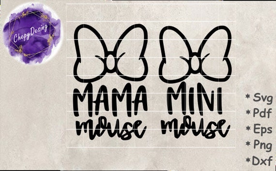 Mother Mouse Svg, Mother Days svg, Mini Mouse Svg, Bundle Mother And Baby Svg, Mother Days Clip Art, Mother Days Cut File Svg, Png, Dxf, Eps