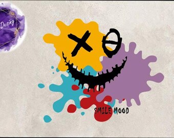 Sourire d'humeur SVG, Mood Smile Png, Smile CLIPArt, Cool CutFile