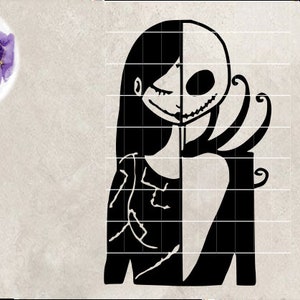 Puede incluir: Silueta en blanco y negro de una mujer y un hombre, sus caras están fusionadas. La cara de la mujer está a la izquierda y la del hombre a la derecha. La mujer tiene el pelo largo y lleva un vestido. El hombre lleva un sombrero puntiagudo y un traje. La imagen es un diseño gráfico.