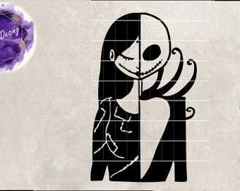Le monde étrange de Jack Svg, Jack et Sally Svg, Nightmare Before Christmas Svg, Jack Svg, Sally Cut File, Jack ClipArt, Jack And Sally