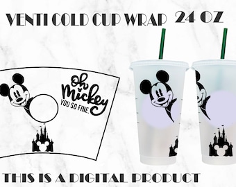 Starbucks Mouse Svg, Wrap Mickey Svg, Wrap Venti Cold Cup, Wrap 24Oz, Starbucks Clip Art, Wrap Mouse Cut File, Starbucks Png, Svg, Pdf, Eps