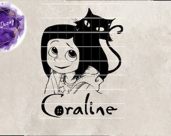 Coraline Svg, Halloween Png, Coraline ClipArt, Halloween Svg, Coraline Cut File