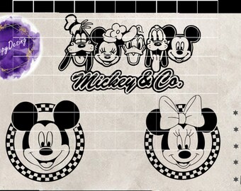 Mickey Svg, Friends Png, Friends CLipAr, Love and Friendship Cut File, Mouse Png, Couplage de souris, Bundle Mouse