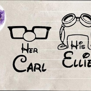 Ellie SVG, Carl PNG, clipart d'amour, Saint-Valentin SVG, fichier de découpe d'amour