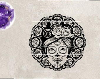 Catrina Doll SVG, Halloween SVG, Ctrina ClipArt, Halloween Cut File