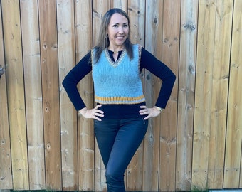 Tracery Vest (hand Knitted) - Etsy