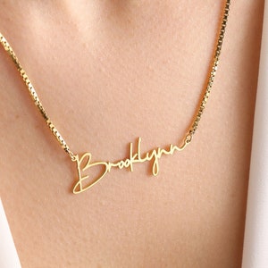 Name Necklace, Box chain name necklace , Personalized Necklace , Gold name necklace, Personalized Gift , Mothers day gift , Gift for mom