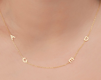 Personalized Initial Necklace , Gold initial Necklace , Personalized jewelry , Personalized necklace , Christmas Gift , Personalized Gift