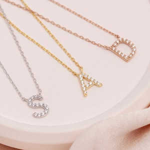 Gold initial necklaces , Personalized Initial Necklace ,  Letter Necklace  , Personalized Jewelry Necklace , Mother&#39;s Day Gift ,Gift for her