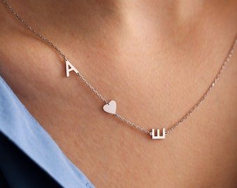 Collar inicial personalizado, plata, collar inicial de oro, collar de nombre, regalo del día de la madre, regalo de cumpleaños, regalo personalizado