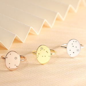 Custom Zodiac Ring , Star Ring , Constellation Ring , Silver Ring, Gold Ring, Rose Gold Ring , Birthday Gift for Her , Mother's day gift