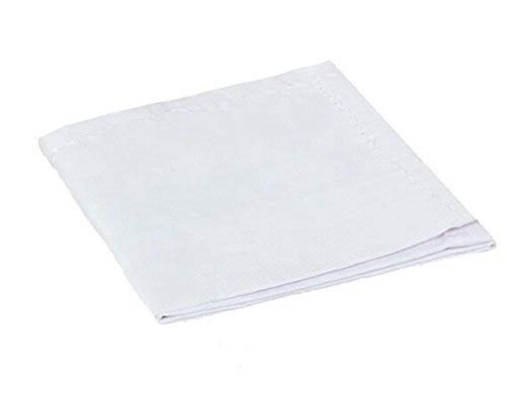 White Classic Mens Hankey Cotton Indian Handkerchief Pre Folded