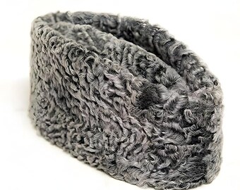 Grey Color Karakul Diplomat Hat for Men, Cold Weather Headgear, Men's Winter Hat, Karakul fur Cap, Unique Men's Cap, Gift for Him Husband