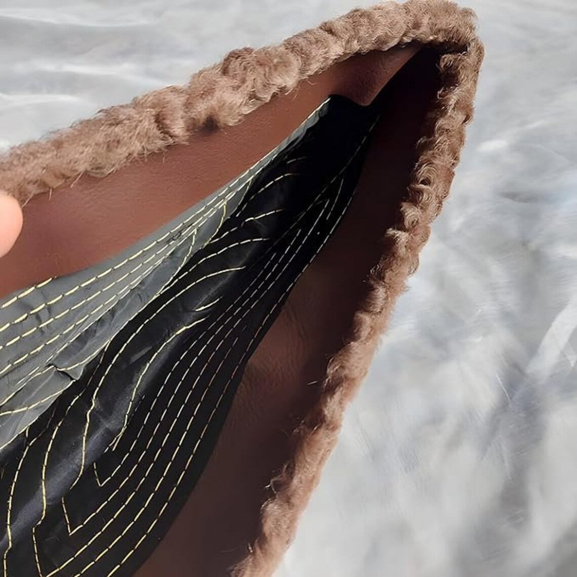 Brown Color Karakul Diplomat Hat for Men, Cold Weather Headgear, Men's