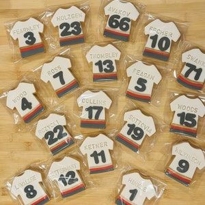 Jersey Sugar Cookies/ Personalized fondant cookies/ Make your favorite team into these awesome Sugar Cookies
