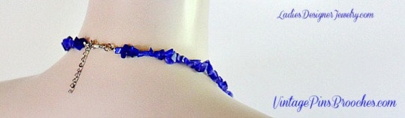 Vintage Blue Lapis Lazuli Semi Precious Graduated… - image 2