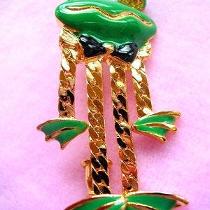 Vintage Wiggle-vergulde steekspeld kikker reptiel sieraden broche, VintagePinsBroches, landgoed kikker pin broche, kikker revers trui jas pin