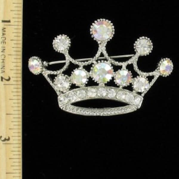 Vintage Crown Brooch Etsy