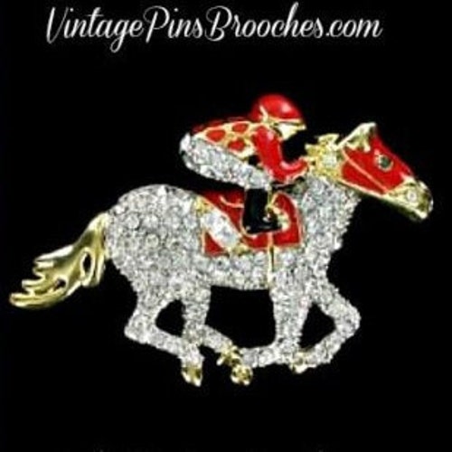 ヴィンテージ競馬騎手ブローチピン、スポーツケンタッキー